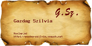Gazdag Szilvia névjegykártya