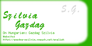 szilvia gazdag business card